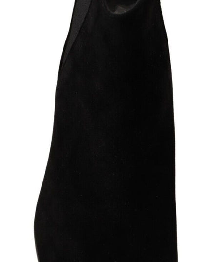 Dolce & Gabbana Black Suede Leather Chelsea Mens Boots Shoes