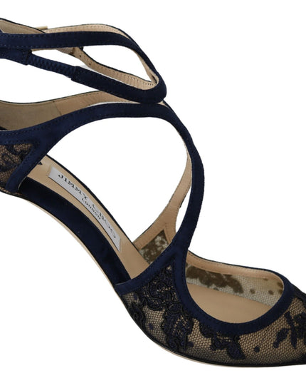 Jimmy Choo Navy Lancer Leather Pumps Elegance Unleashed