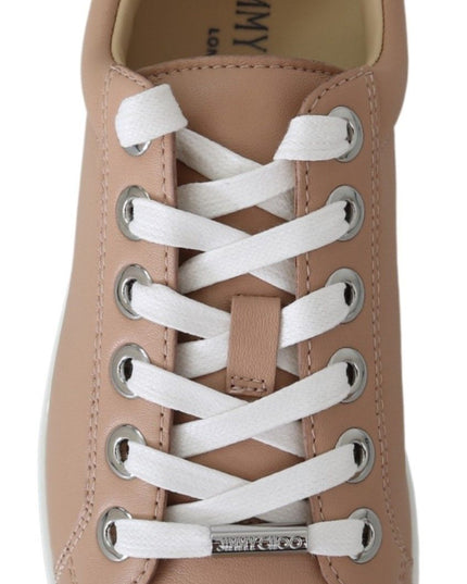 Jimmy Choo Powder Pink Nappa Leather Sneakers
