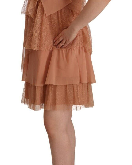 Liu Jo Pink Lace Sleeveless Mini Shift Layered Dress