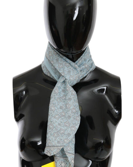 Ermanno Scervino Light Blue Bandana Wrap Shawl Foulard Scarf