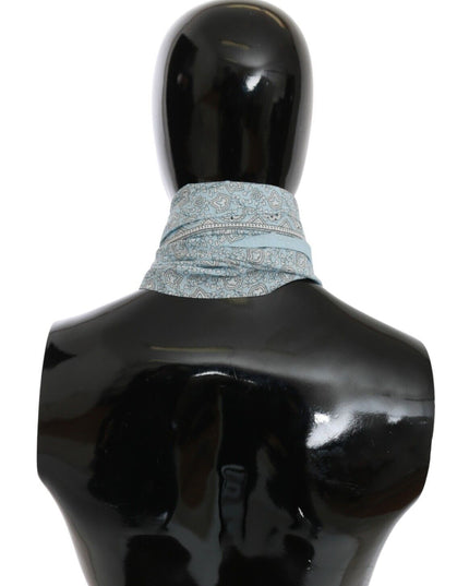 Ermanno Scervino Light Blue Bandana Wrap Shawl Foulard Scarf