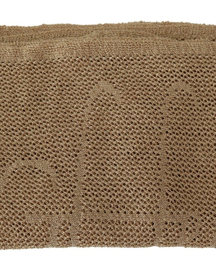 GF Ferre Brown Neck Wrap Winter Shawl Foulard Scarf