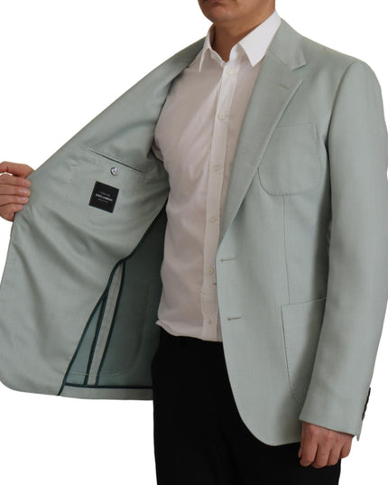 Dolce & Gabbana Light Green Cashmere Silk Blazer