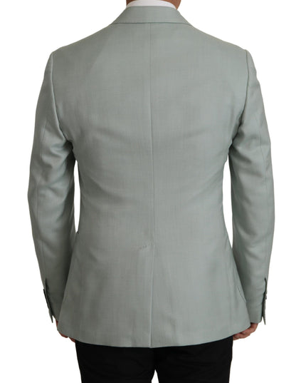 Dolce & Gabbana Light Green Cashmere Silk Blazer