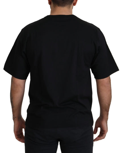 Dolce & Gabbana Black Gold STAR Crown DG Cotton Crewneck T-shirt