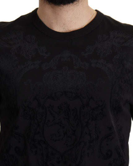 Dolce & Gabbana Black DG Baroque Cotton Crewneck T-shirt