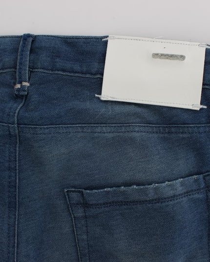 Acht Blue Wash Denim Cotton Stretch Slim Fit Jeans