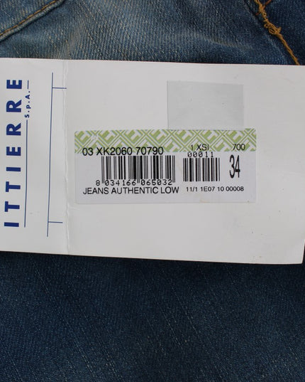 Acht Blue Wash Denim Cotton Stretch Baggy Fit Jeans