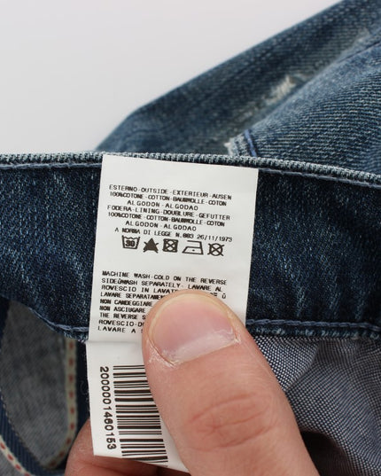 Acht Blue Wash Cotton Denim Regular Fit Jeans