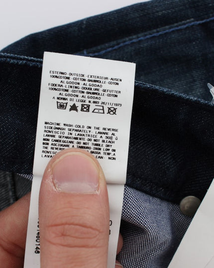 Acht Blue Wash Cotton Denim Slim Fit Jeans