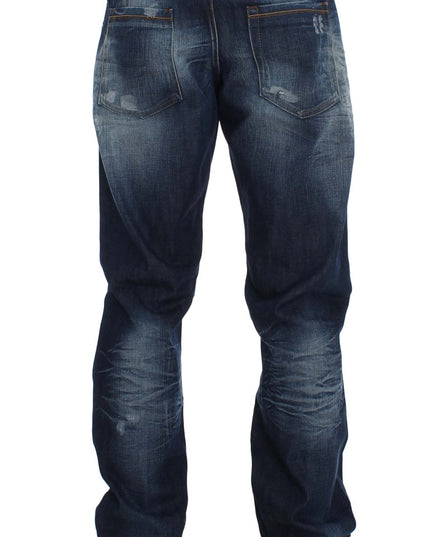 Acht Blue Wash Cotton Denim Regular Fit Jeans