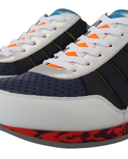 Dolce & Gabbana Multicolor Leather Sport Low Top Sneakers