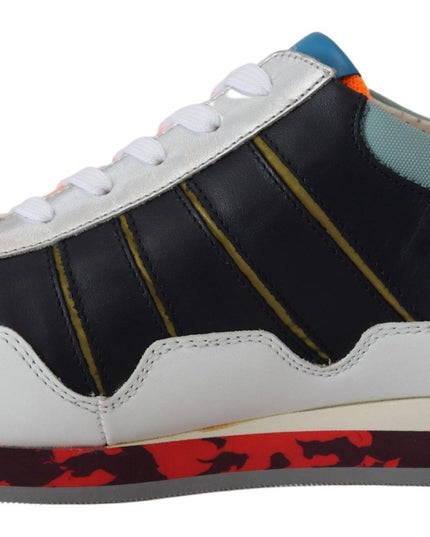 Dolce & Gabbana Multicolor Leather Sport Low Top Sneakers