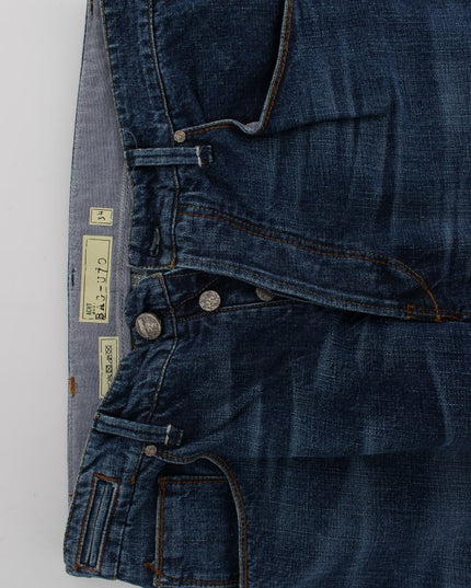 Acht Blue Wash Cotton Baggy Loose Fit Jeans