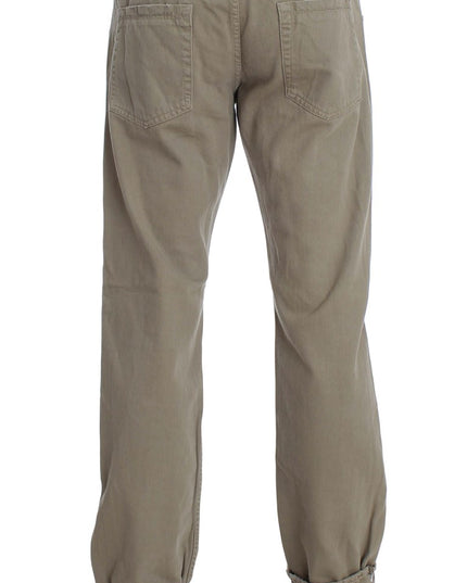 Acht Beige Cotton Patchwork Jeans