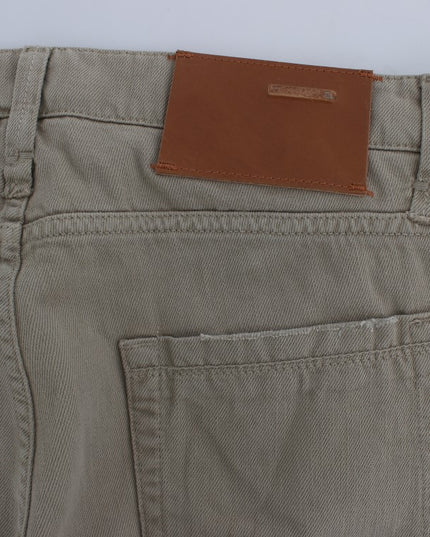 Acht Beige Cotton Patchwork Jeans