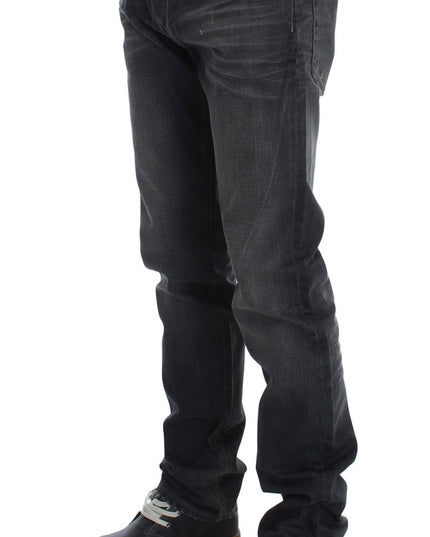 Acht Gray Cotton Regular Low Fit Jeans