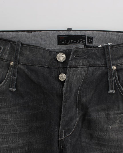 Acht Gray Cotton Regular Low Fit Jeans
