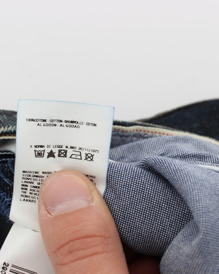 Acht Blue Wash Cotton Regular Straight Fit Jeans