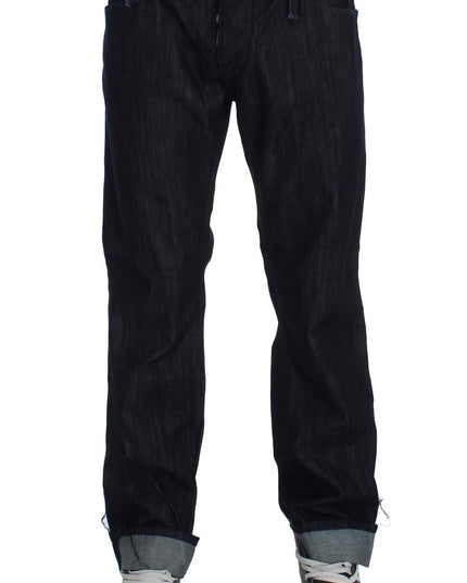 Acht Blue Cotton Regular Straight Fit Jeans