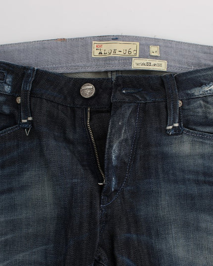 Acht Blue Cotton Regular Straight Fit Jeans