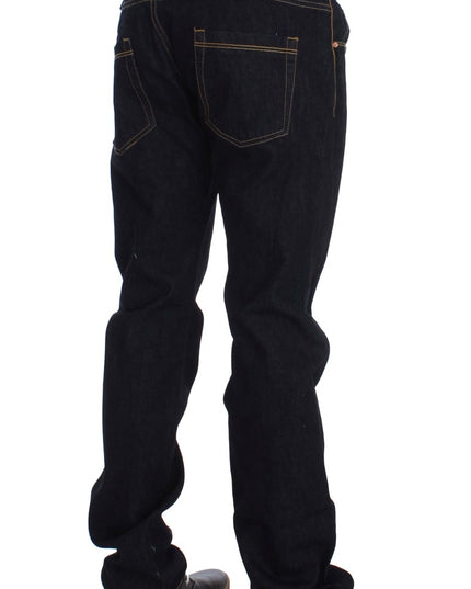 Acht Blue Cotton Regular Straight Fit Jeans