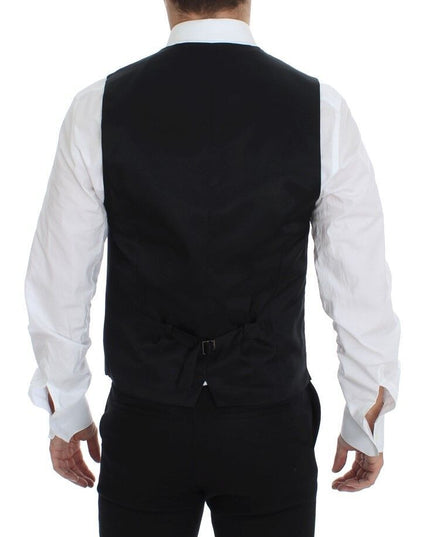 Dolce & Gabbana Gray Wool Formal Dress Vest Gilet Weste