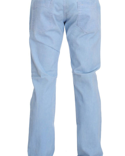 Acht Blue Cotton Stretch Low Waist Fit Jeans