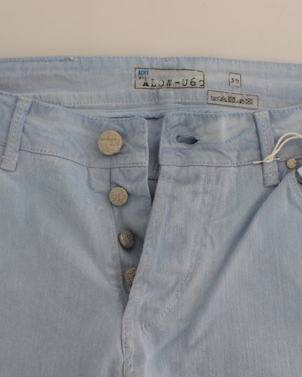 Acht Blue Cotton Stretch Low Waist Fit Jeans