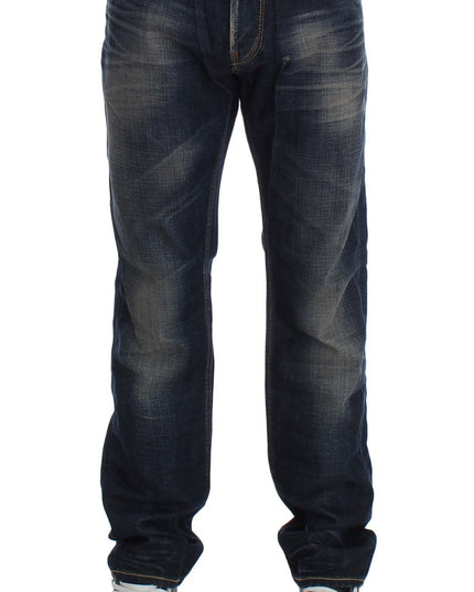 Acht Blue Wash Straight Fit Low Waist Jeans
