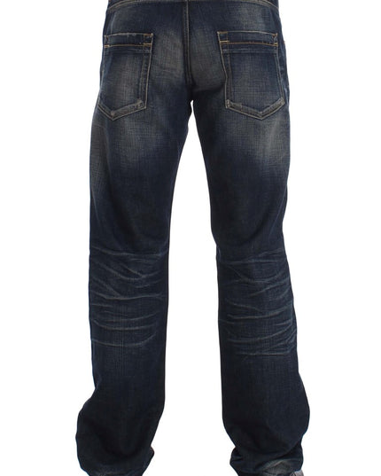 Acht Blue Wash Straight Fit Low Waist Jeans