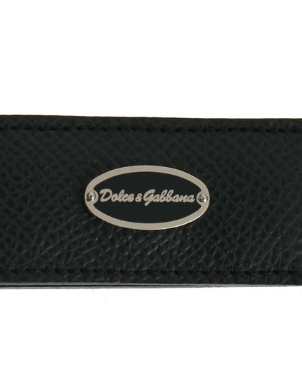 Dolce & Gabbana Green Leather Magnet Money Clip
