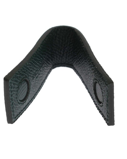 Dolce & Gabbana Green Leather Magnet Money Clip