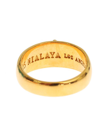 Nialaya Gold Plated 925 Silver Ring