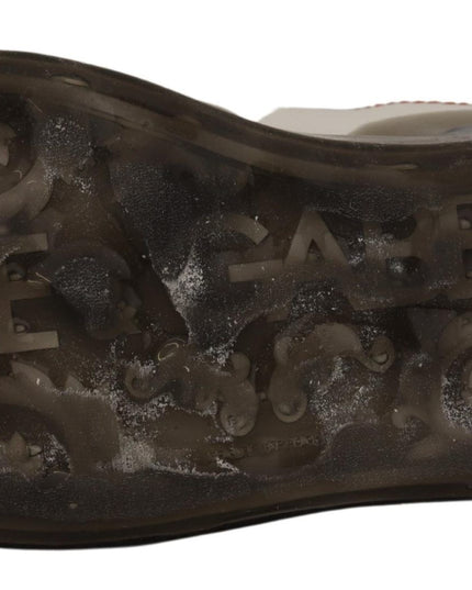 Dolce & Gabbana White Leather Shoes Womens Logo Portofino Sneakers