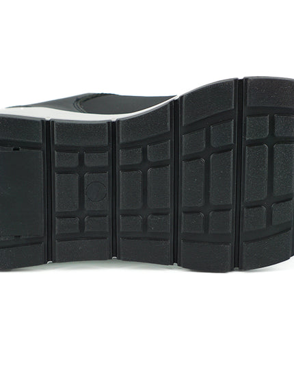 Versace Elegant Monochrome Leather Sneakers