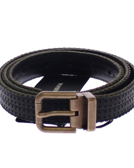 Dolce & Gabbana Blue Leather Logo Belt