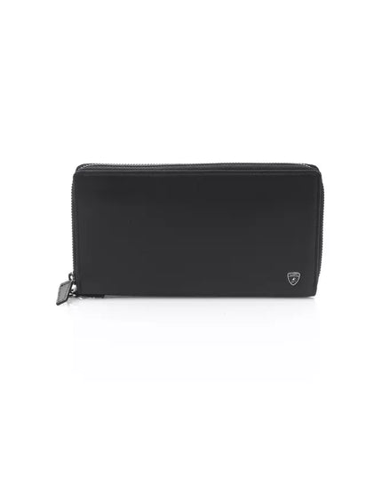 Automobili Lamborghini Black Calfskin Men Wallet