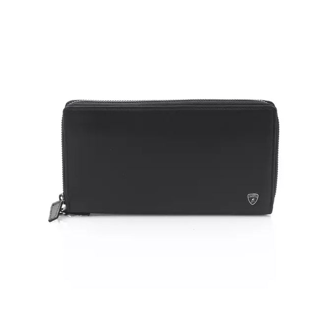 Automobili Lamborghini Black Calfskin Men Wallet