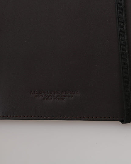 A.G. Spalding & Bros Black Leather Bifold Travel Holder Logo Wallet