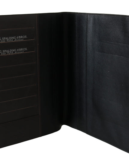 A.G. Spalding & Bros Black Leather Bifold Travel Holder Logo Wallet