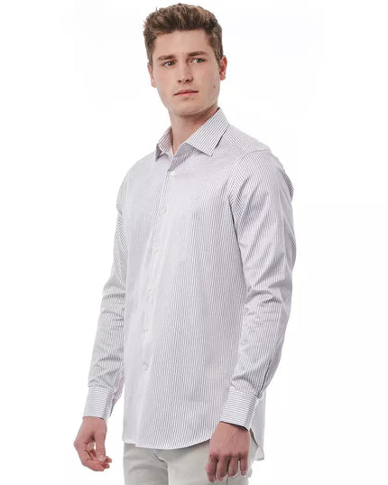 Bagutta White Cotton Men's Shirt