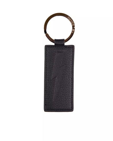 Neil Barrett Blue Leather Men Keychain
