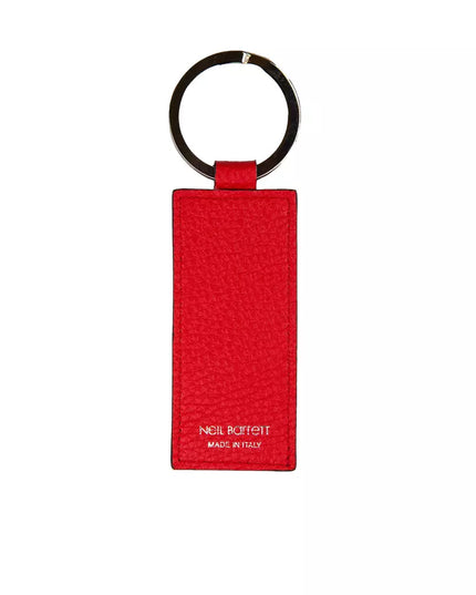 Neil Barrett Red Leather Men Keychain