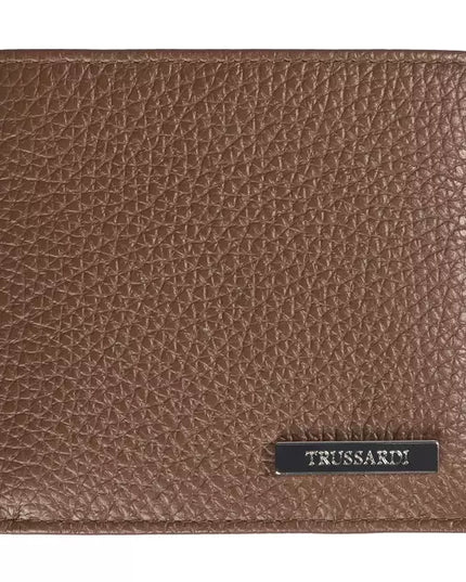 Trussardi Brown Leather Men Wallet