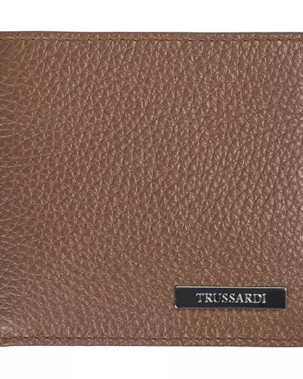 Trussardi Brown Leather Men Wallet