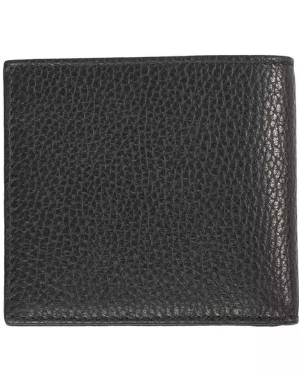 Trussardi Black Leather Men Wallet