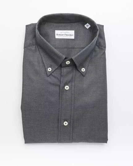Robert Friedman Green Cotton Men Shirt