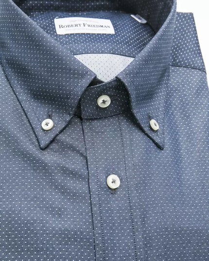 Robert Friedman Blue Cotton Men Shirt